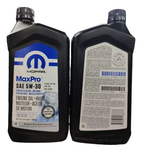 Aceite Mopar 5w30 Sintetico Maxpro Para Motor Original Pieza Envío gratis