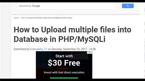 How To Upload Multiple Files Into Database In PHP MySQLi Tutorial YouTube