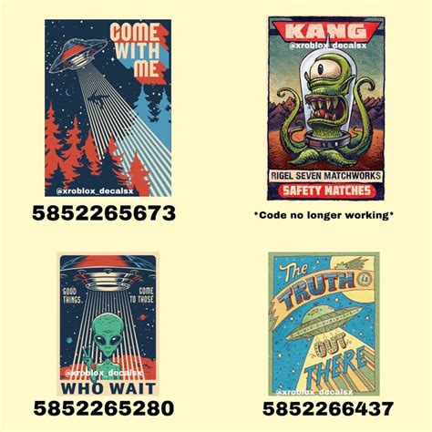 Four Posters With Different Types Of Aliens On Them