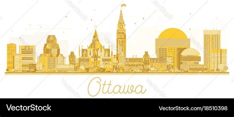 Ottawa Stadt Skyline Goldene Silhouette Lizenzfreier Vektor