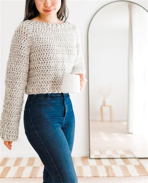 Chunky Crochet Sweater Free Pattern Video Tutorial Obsigen