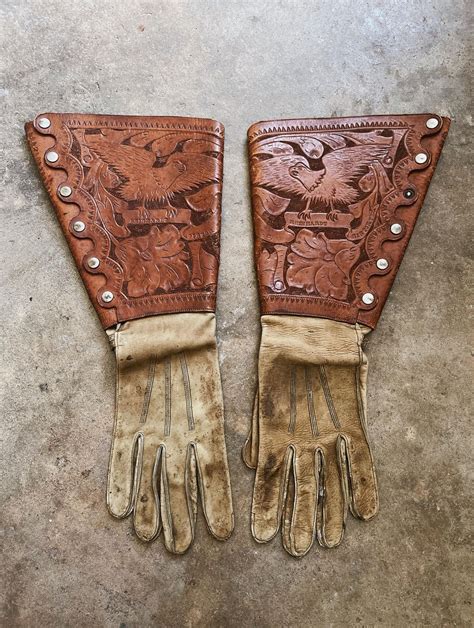 1930s Cowboy Gauntlet Gloves Chad Isham