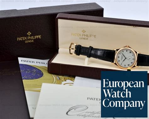 Patek Philippe 5115r 001 Calatrava Manual Wind Enamel Dial 18k Rose