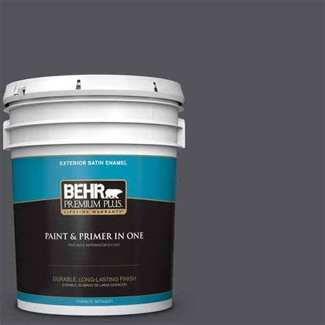 Behr Premium Plus Gal N Orion Gray Satin Enamel Exterior Paint