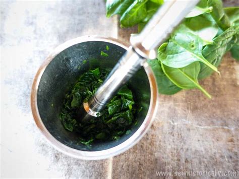 Natural Green Food Coloring - Fresh Spinach Leaves - Sew Historically