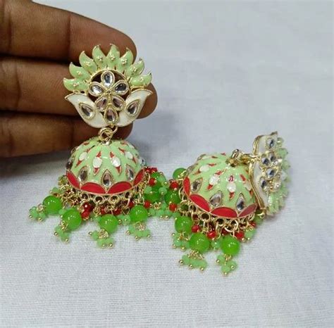 Alloy Party Wear Meenakari Jhumka At Rs 245 Pair In Mumbai ID