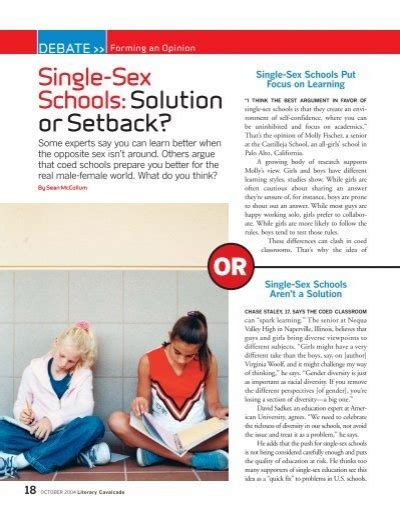 😀 Single Sex Classrooms Debate The Benefits And Limitations Of Single 2019 01 16