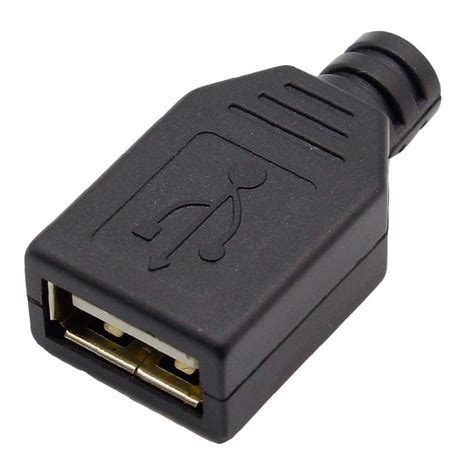 10pcs USB Type A Mâle USB Femelle 4 Broches Fiche EMBROCHABLE Avec ...