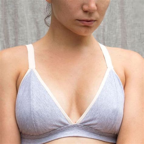 Organic Cotton Gray Bralette Soft Wireless Bra Comfortable Etsy