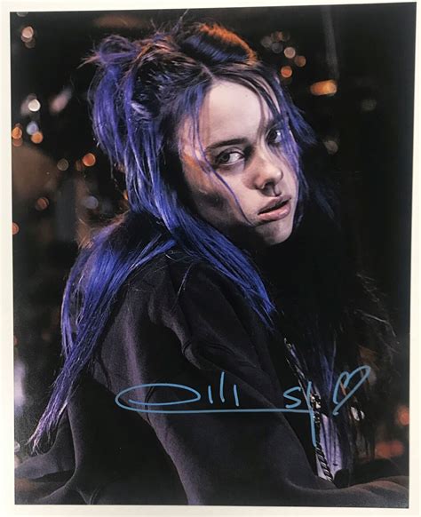 Billie Eilish Signed Autographed Glossy X Photo Mueller Coa Etsy