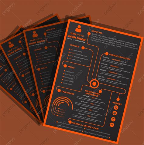 Professional Cv Resume Template Design Template Download On Pngtree