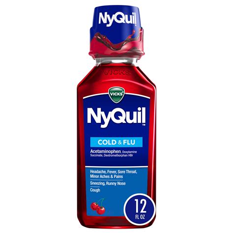 Vicks Nyquil Cold And Flu Relief Liquid Medicine Over The Counter