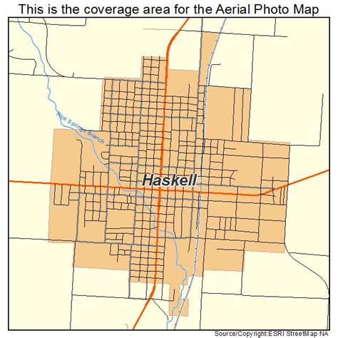 Aerial Photography Map Of Haskell Tx Texas
