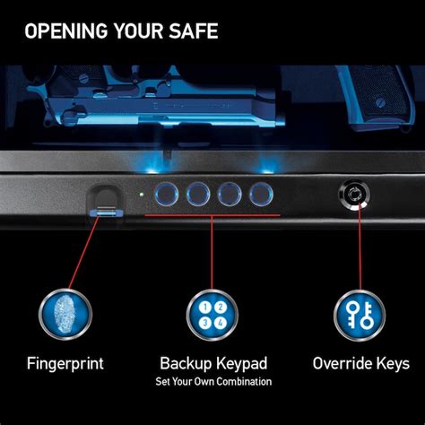 SentrySafe 2-Gun Biometric Gun Safe with Interior Lighting QAP2BLX at ...