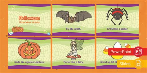 Halloween Gross Motor Movement Game PPT Google Slides