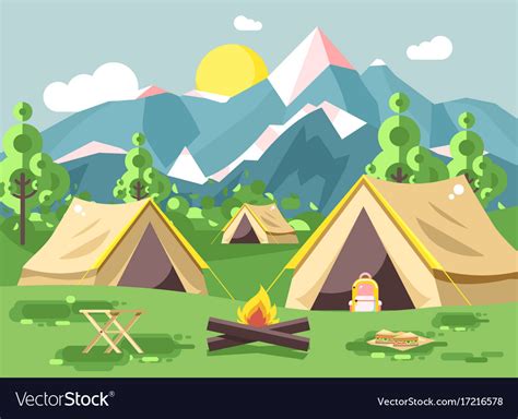 Cartoon nature national park Royalty Free Vector Image