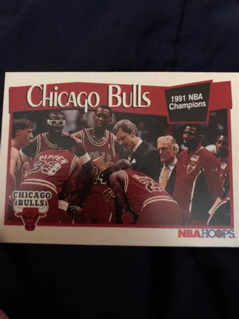 CHICAGO BULLS 1991 Championship Card Michael Jordan Scottie Pippen