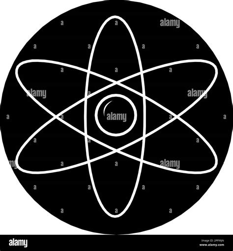 Atom symbol. Atom icon vector illustration Stock Vector Image & Art - Alamy