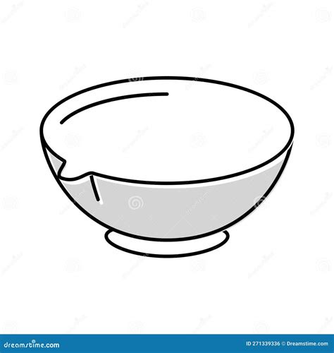 evaporating dish icon outline vector illustration cartoondealercom