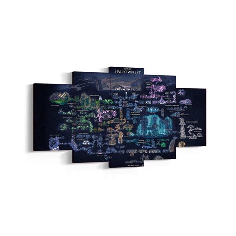 Hollow Knight Map Canvas Hallownest Wall Art Rolled Canvas Print