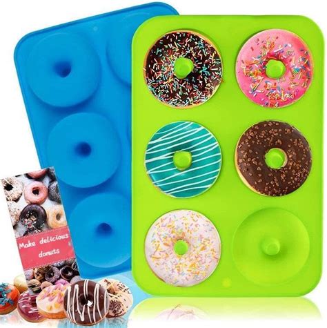 Qikoku Silicone Donut Baking Tray 6 Cavity Donut Mold With Nonstick Coating Soft And