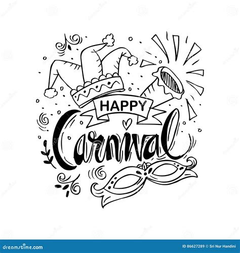 Happy Carnival Stock Illustration Illustration Of Confetti 86627289