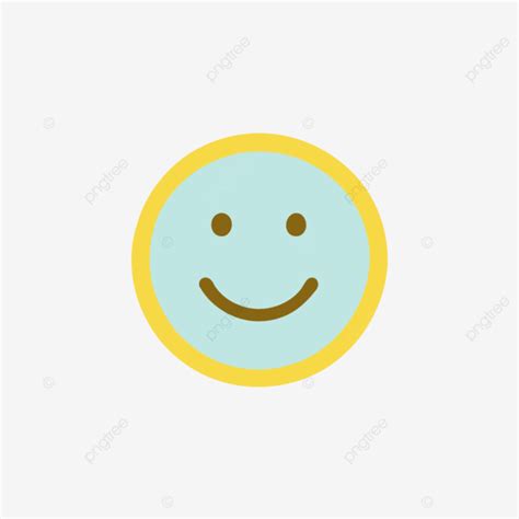 ícone De Rosto Sorridente Em Azul E Amarelo é Mostrado Vetor PNG Um