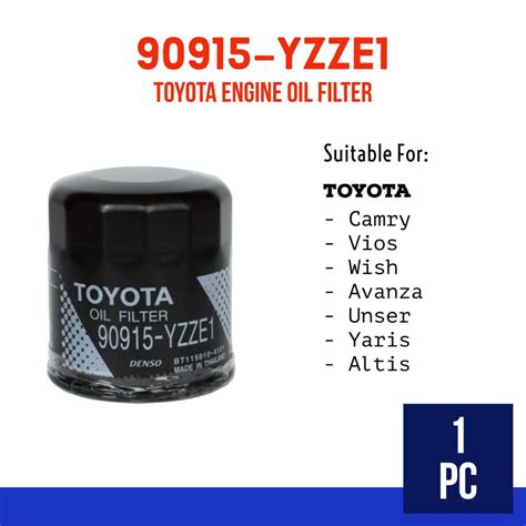 TOYOTA 90915 YZZE1 90915 YZZN2 OIL FILTER TOYOTA CAMRY VIOS WISH