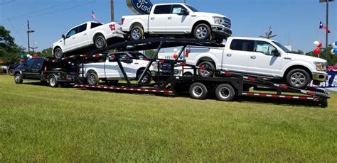 GN500 Shepard - 5 Car Hauler Trailer with Hydraulic Ramps and Tandem Duals