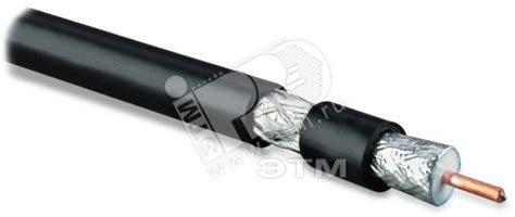 Кабель коаксиальный RG-11. 75 Ом. жила - 14 AWG. черный ПВХ (от -20C дo ...