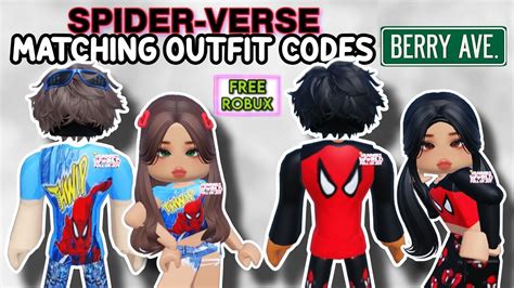 Spider Verse Boy And Girl Matching Outfit Codes For Berry Avenue And Bloxburg 🕷 ️ Youtube