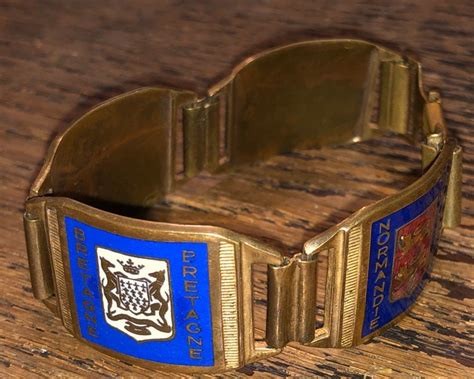 Vintage French Souvenir Bracelet French Coats Of Arms France Etsy