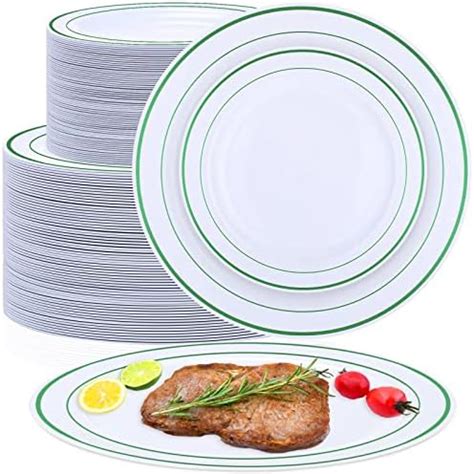 Amazon Pieces Wedding Party Plates Disposable Dinnerware Set