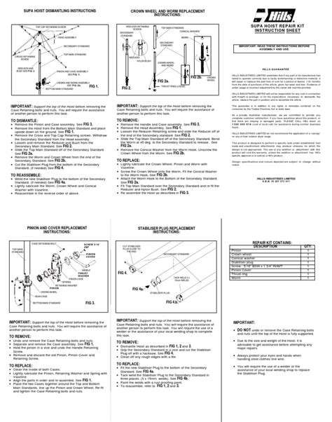 Hills Hoist Manual | PDF | Screw | Nut (Hardware)