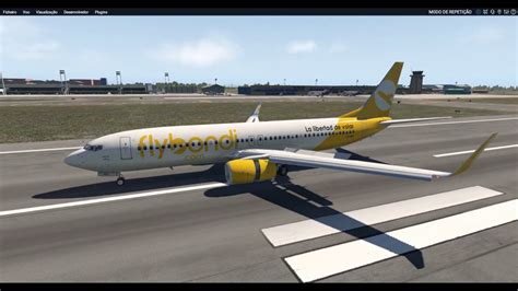 X Plane 11 737 800 FlyBondi SABE To SBCT Pouso No Aeroporto