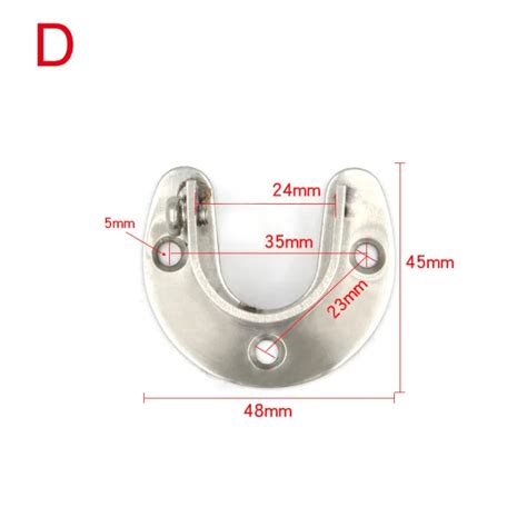 Pcs Wardrobe Bracket Heavy Duty Stainless Steel Rod Socket Flange Rod