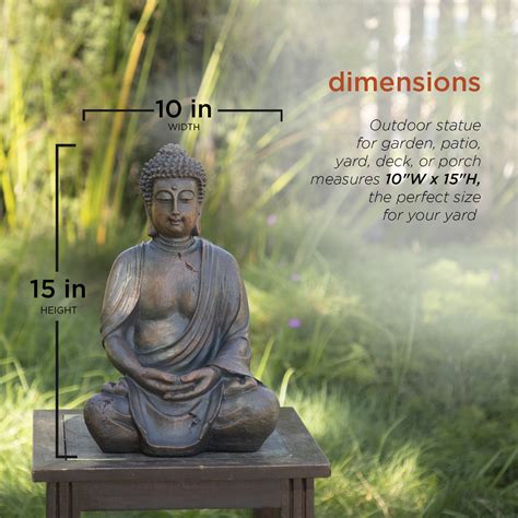 Alpine Corporation 15 Meditating Buddha Garden Statue