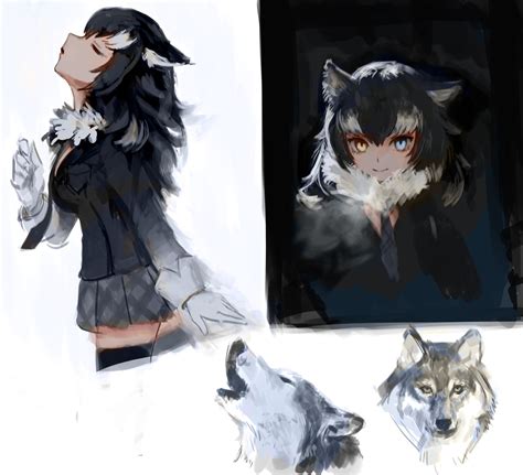 Grey Wolf Kemono Friends Anime Paint Treeware Kemono Friends