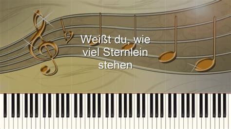 Wei T Du Wie Viel Sternlein Stehen Piano Youtube