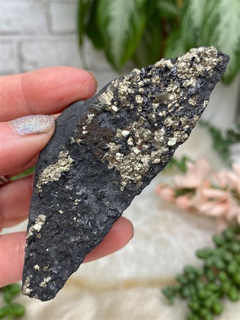 Awesome Pieces Of Brazilian Pyrite On Black Basalt With A Cool Contrast