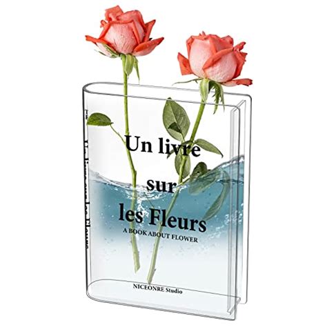 Vase De Livre Transparent Vase De Fleurs Transparent En Acrylique Vase