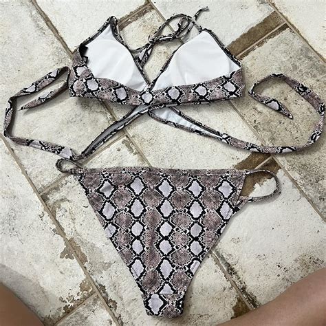 Snake Print Bikini Set From Missguided Double Depop