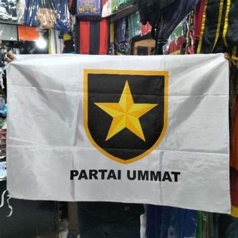 Bendera Partai Ummat Spanduk Atribut Partai Ummat 60x90cm 50pcs