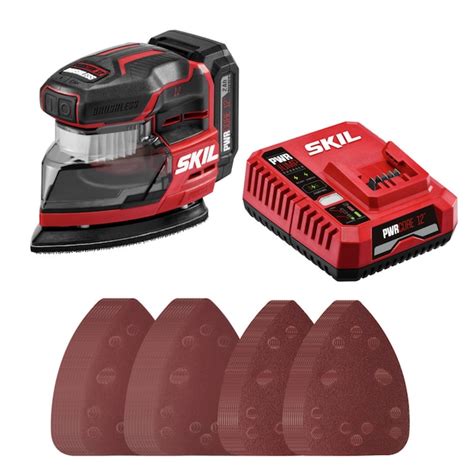 Skil Pwr Core Compact 12 Volts Brushless Detail Cordless Sander With Dust Management Battery