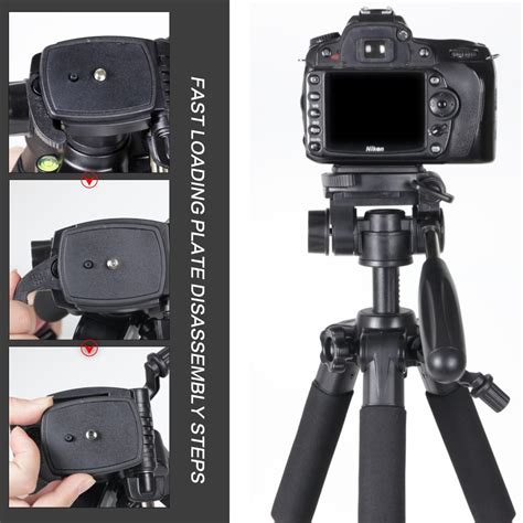 ZOMEI Tripod Kamera Pan Head 360 Panoramic 1 4M Q111 Black