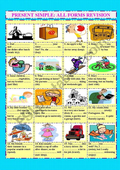 Present Simple All Forms Revision Key Esl Worksheet By Dinglesazara