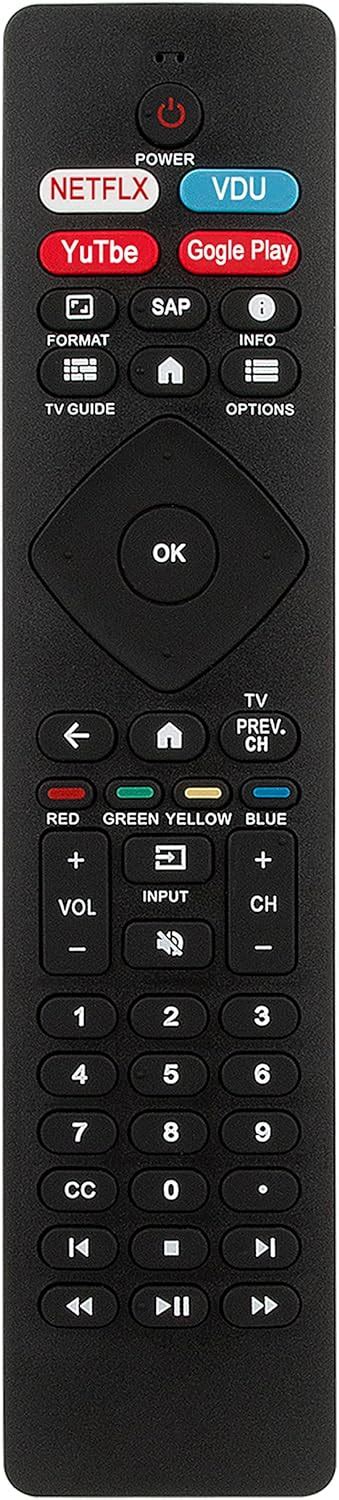 Replace Remote Control Fit For Philips 4K Ultra LED Smart Android TV