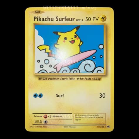 Carte Pok Mon Pikachu Surfeur Eur Picclick Fr