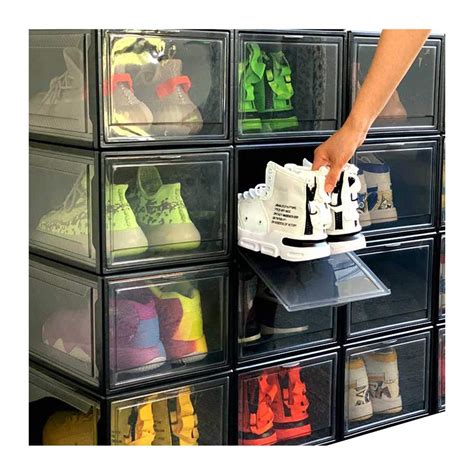 Buy Stackable Shoe Organizer Shoes Box Womens Mens Shoe Sneakers