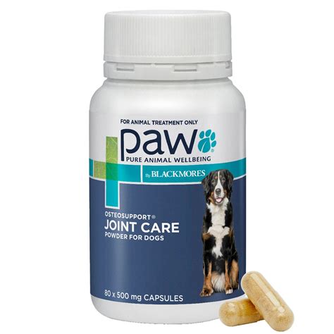 Paw Osteosupport Joint Care Powder For Dogs 80 Capsules By Blackmores